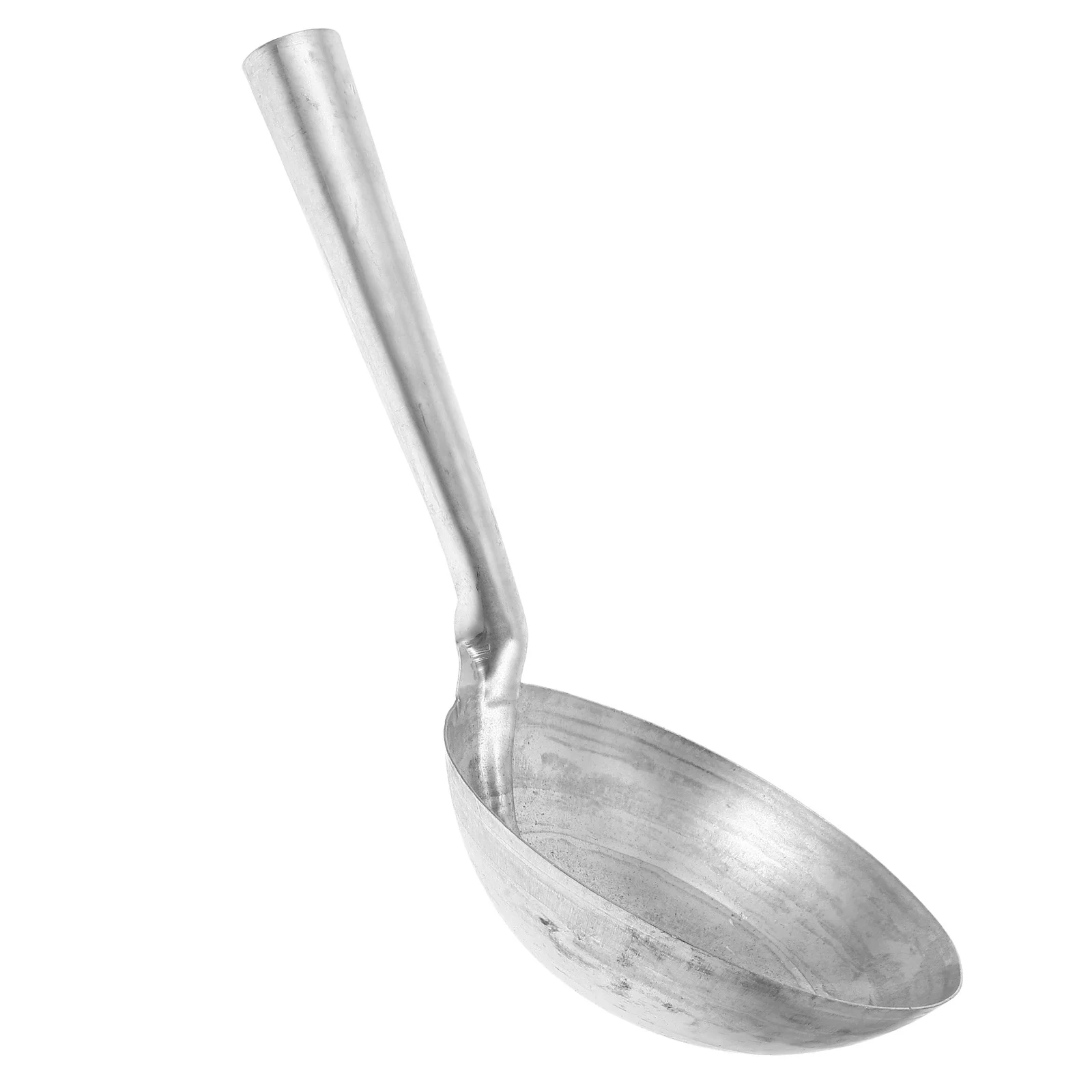 

Heavy Duty Iron Water Ladle Scoop for Garden Farm Use Short Handle Metal Spoon for Feeding Animals and Watering Plants