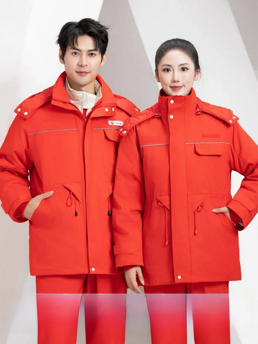 

Men's Winter Cotton Workwear Set Oil Field Heat Resistant Warmth Protection Labor Protection Clothing Anti-Cold Durable