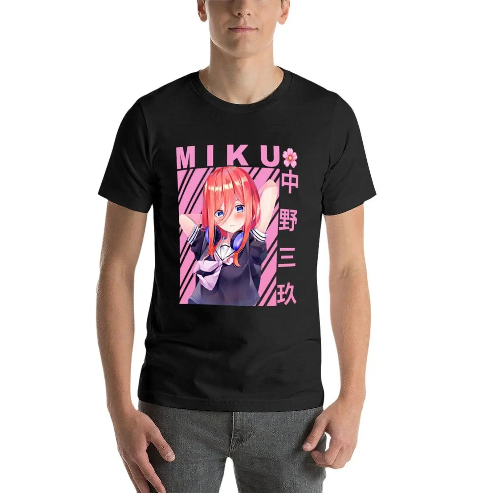 Miku Nakano T-Shirt anime t shirts oversized graphic tee customs mens graphic t-shirts