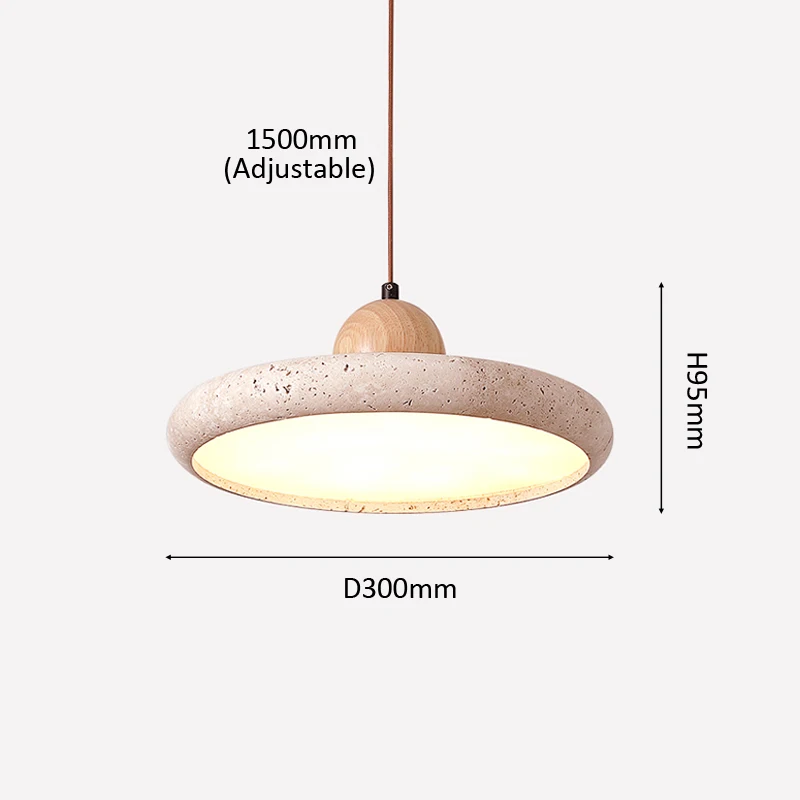 Lampe LED Suspendue Circulaire en Pierre Naturelle au Design Moderne et Créatif, Luminaire Décoratif d\'Nik, Idéal pour un Hôtel, un Restaurant, 2023