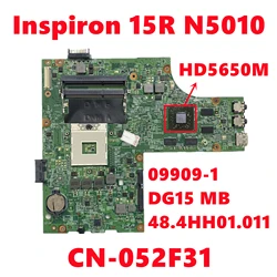 CN-052F31 09909-1 DG15 MB 48.4HH01.011 For Dell Inspiron 15R N5010 Laptop Motherboard With 216-0772000 GPU HM57 DDR3 100% Tested