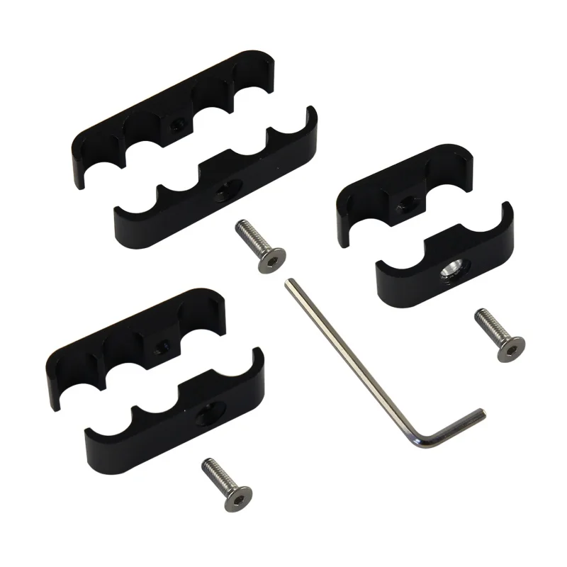 Ignition Wire Dividers Spark Plug Wire Separators Mounting Clamps For 7/8/9.5mm Spark Wires 6PCS 12PCS Billet Aluminum Black