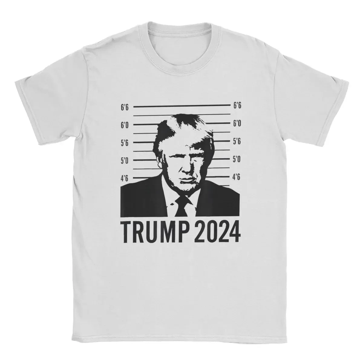 Never Surrender Donald Trump President T Shirt Men's Cotton Hipster T-Shirt Crewneck 2024 Mug Shot Tee Short Sleeve merch New