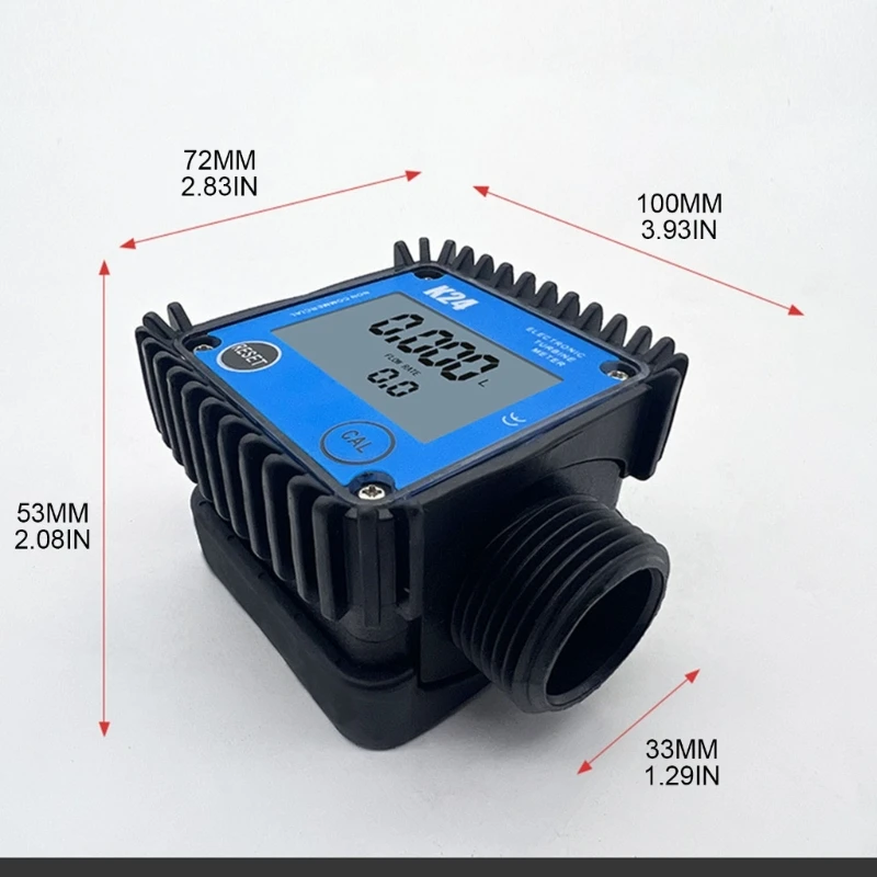 Imagem -06 - Medidor Eletrônico Fluxo Turbina Dn25 com Display Digital Lcd 10120l Fluxo Líquido Medidor Vazão para
