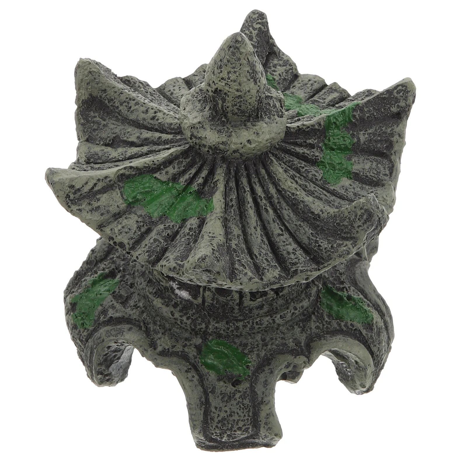 

1pcs Aquarium Cave Decor Fish Tank Ornament Resin Statue Simulation Pavilion New Style Adornment for Fish Tank Landscaping Pet