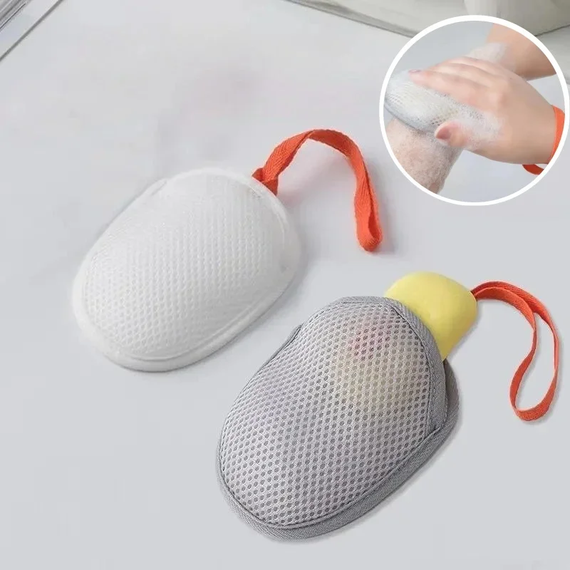 

Сетчатый чехол для мыла для личной гигиены со шнурком, быстро вспенивающийся держатель для душа и путешествий, сетка для чистки цветов, аксессуары для ванной комнаты