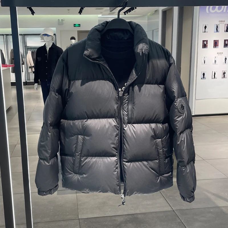 

Утепленная пуховая куртка Bla Du для молодежи, уличный стиль, без капюшона, с воротником-стойкой, для молодых мужчин, бренд Bird Poer