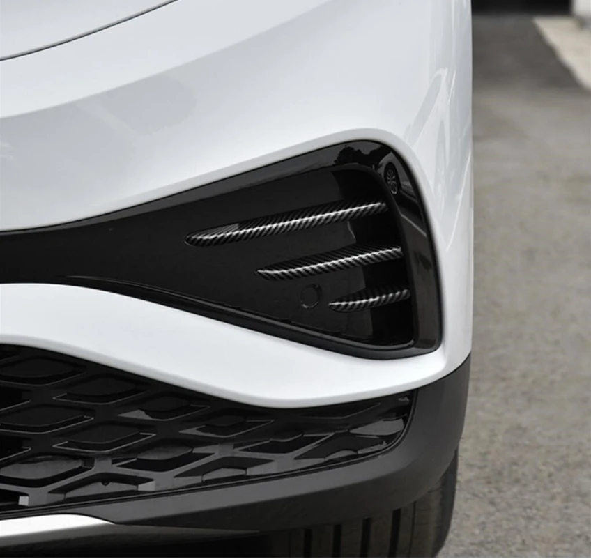 المصد الأمامي الضباب ضوء مصباح شريط شواء غطاء الكسوة لشركة فولكس فاجن فولكس فاجن ID.4 ID4 2021 2022 2023 اكسسوارات السيارات #4