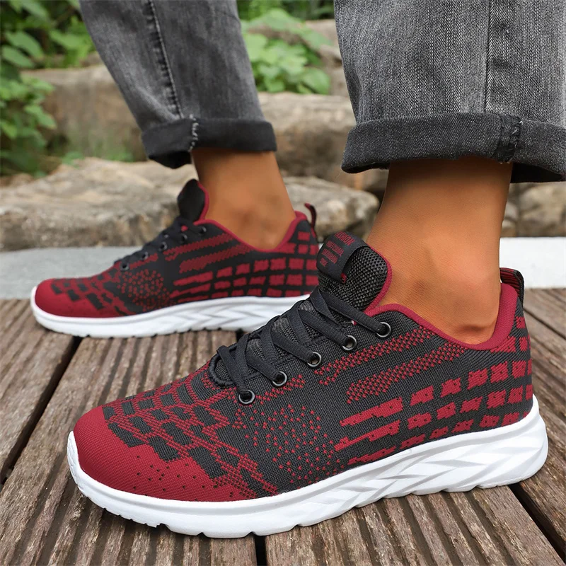 

Лидер продаж, красные повседневные кроссовки, мужские дышащие нескользящие мужские кроссовки, удобные легкие мужские кроссовки zapatillas hombre