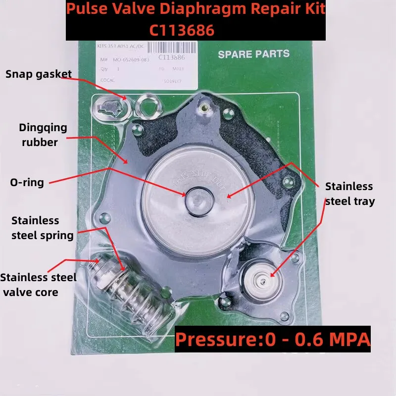 Dust Removal Pulse Valve Diaphragm Repair Kit C113444 C113443 C113827 C113686 C11368