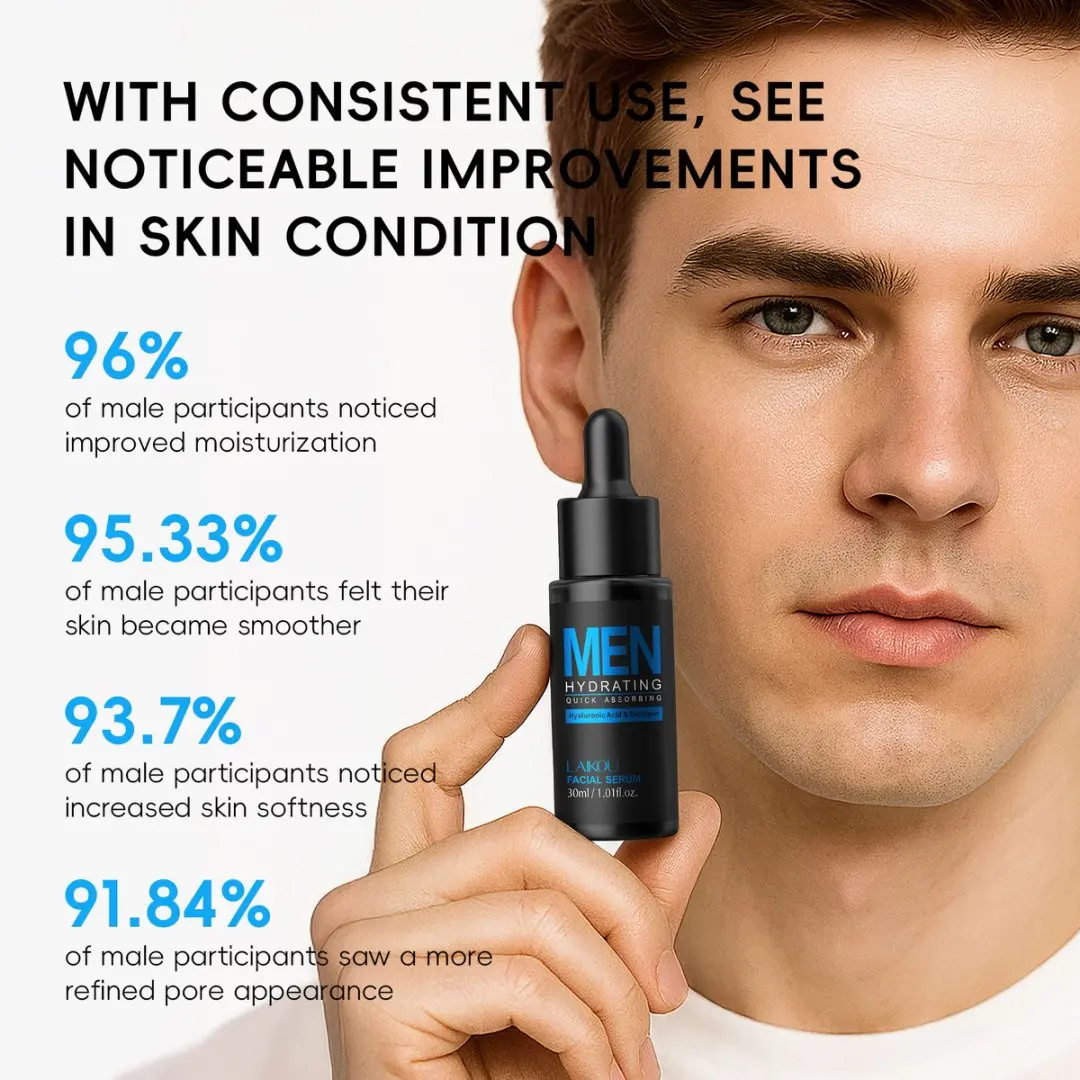مصل الوجه للرجال بحمض الهيالورونيك 30 مللي مرطب ومضاد للشيخوخة والتحكم في الزيوت لشد البشرة يضيء لون البشرة جوهر العناية اليومي بالبشرة #3