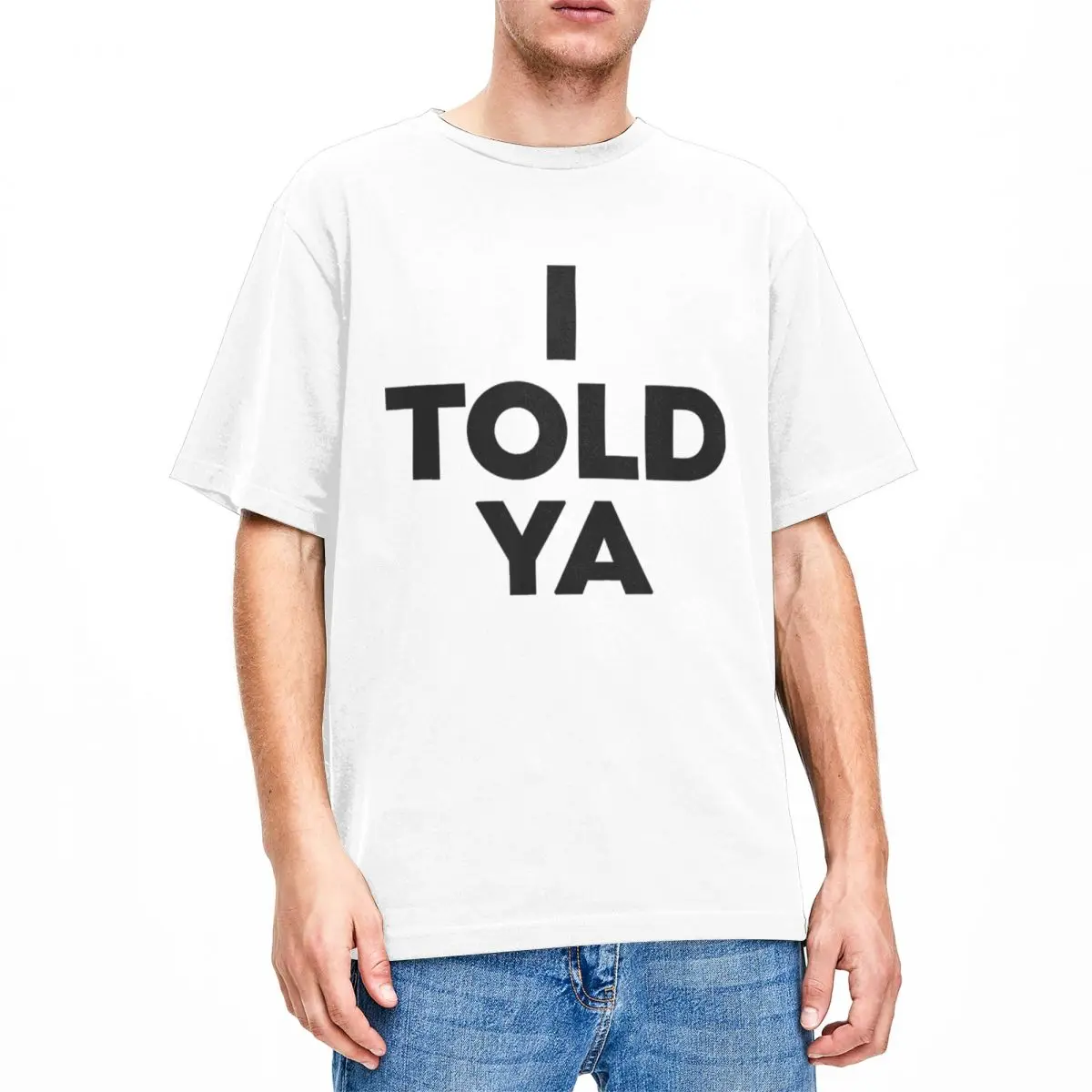 Funny I Told Ya Zendaya T-Shirt for Men Crew Neck Pure Cotton T Shirts Short Sleeve Tee Shirt Summer Clothes