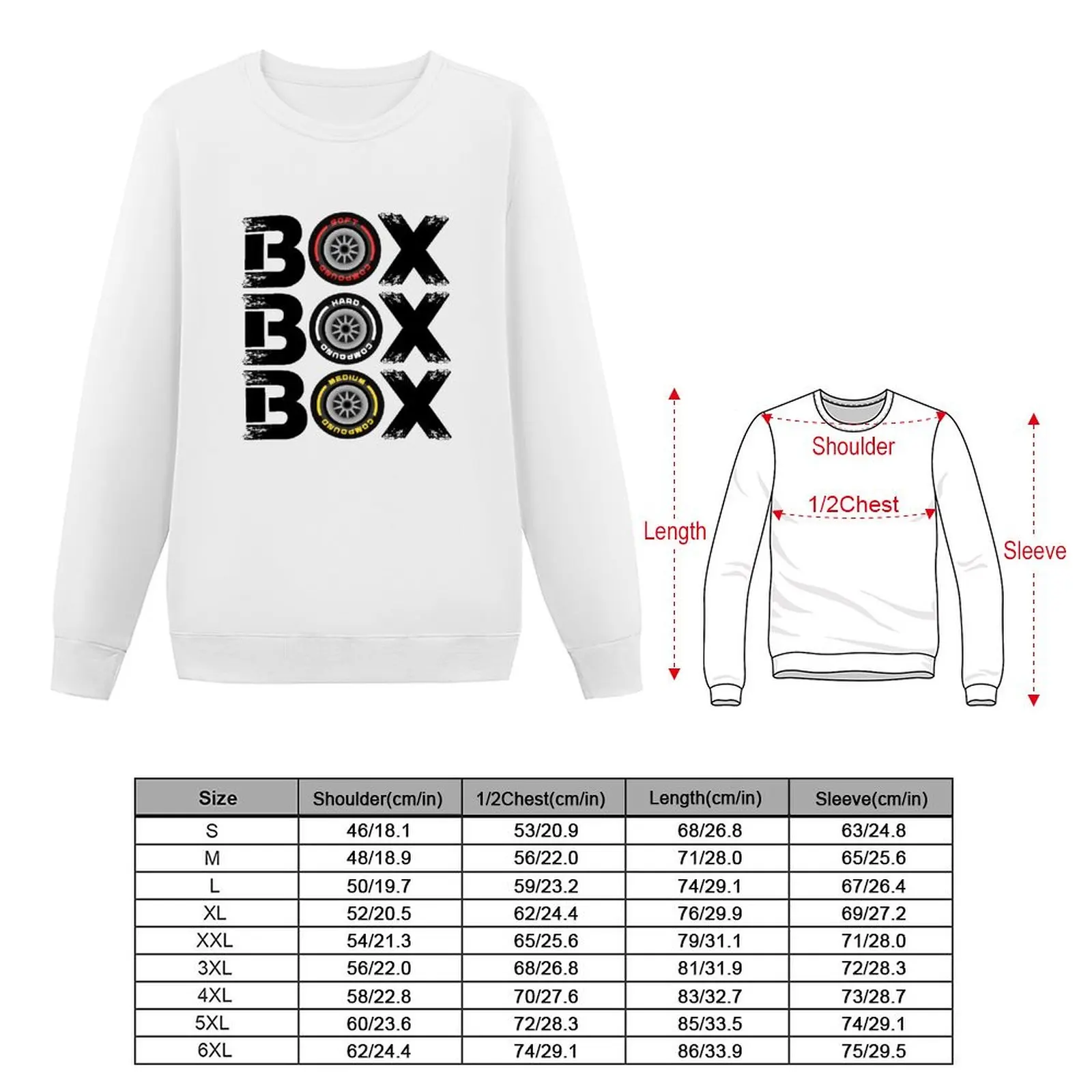 Box Box Box F1 Tyre Compound V2 Design Sweatshirt mens designer clothes new in hoodies & sweatshirts