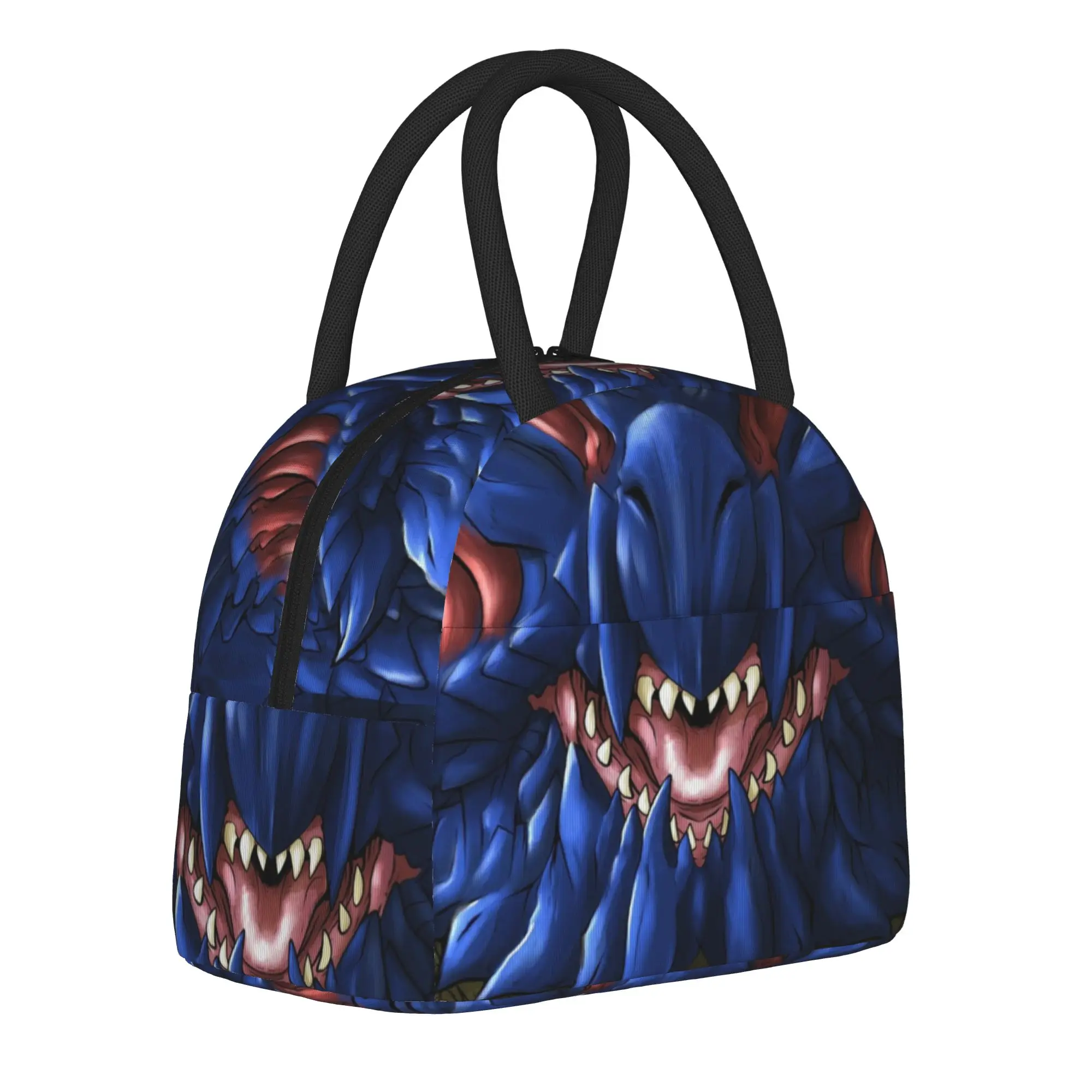 Glavenus Monster Hunter World Insulated Lunch Bags Leakproof Kanji Wyvern Dragon MHW Meal Container Cooler Bag Tote Lunch Box
