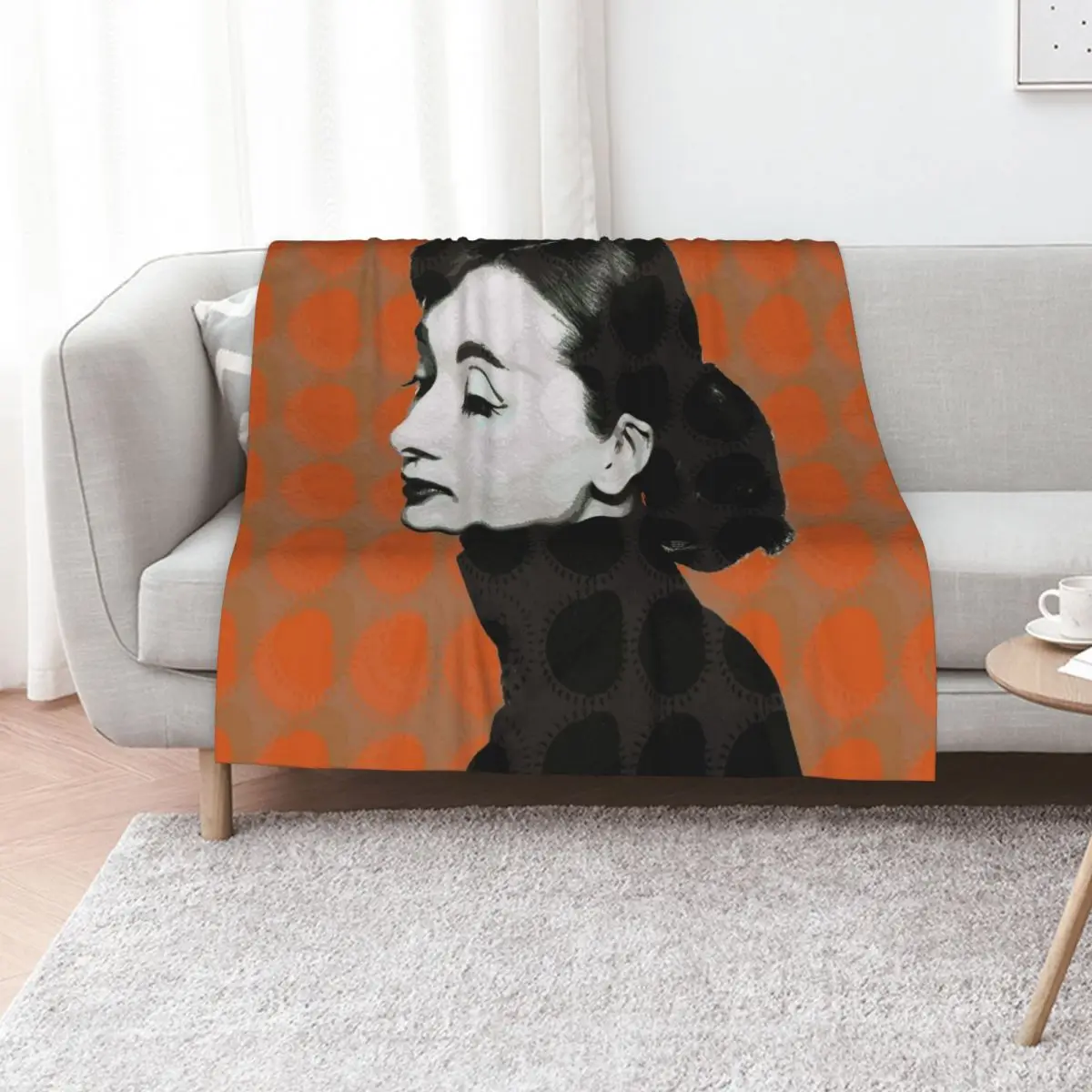 

Movie Stars_Audrey Hepburn_Be Kind. Throw Blanket Bed covers Travel Furry blankets ands Blankets