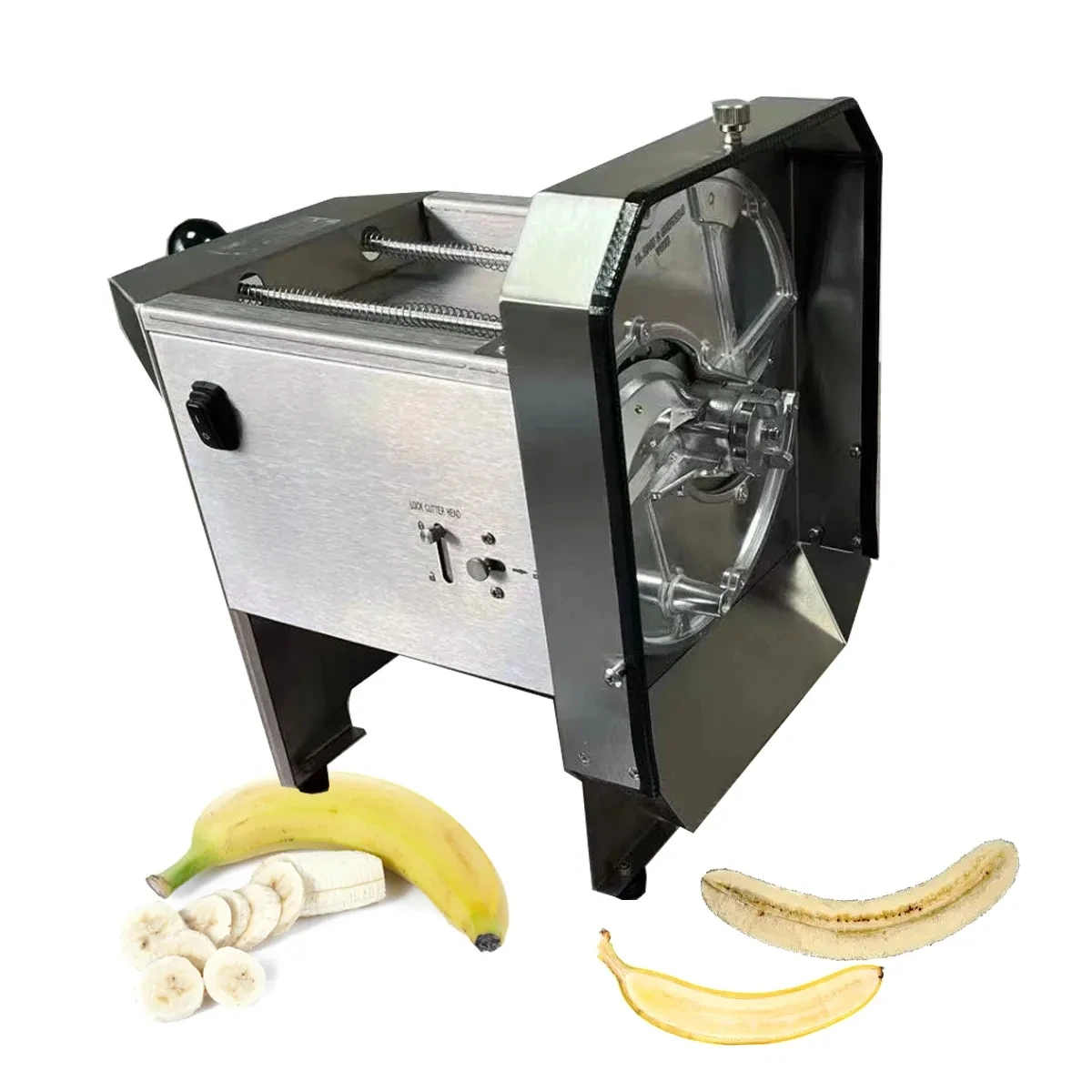 

Household Small Banana Slicer Round Slices Side Cut Long Slices Plantain Chips Slicing Cutting Machine HJ-A50