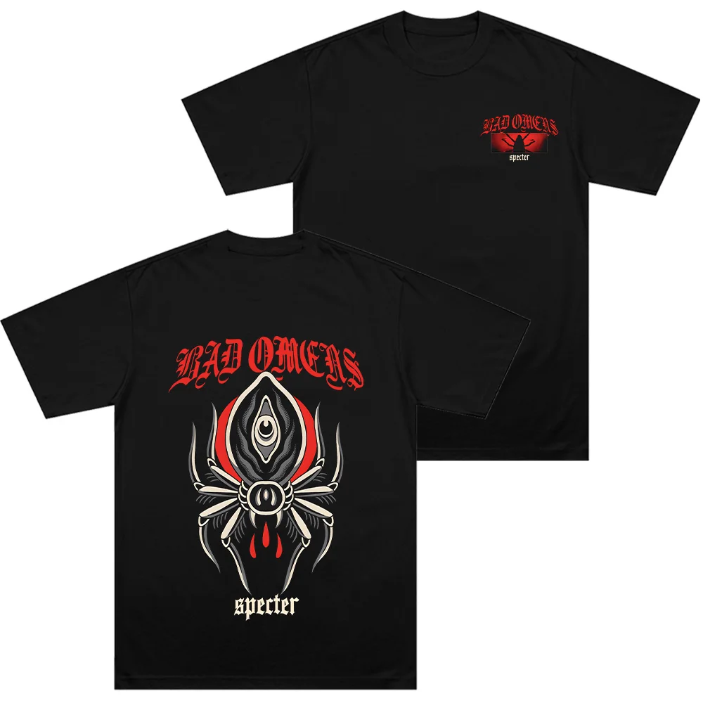 Bad Omens Spider Specter T-Shirt Men Women Fashion Summer Short Sleeve Harajuku Oversized T-shirts Casual Tops Cotton Soft Tees
