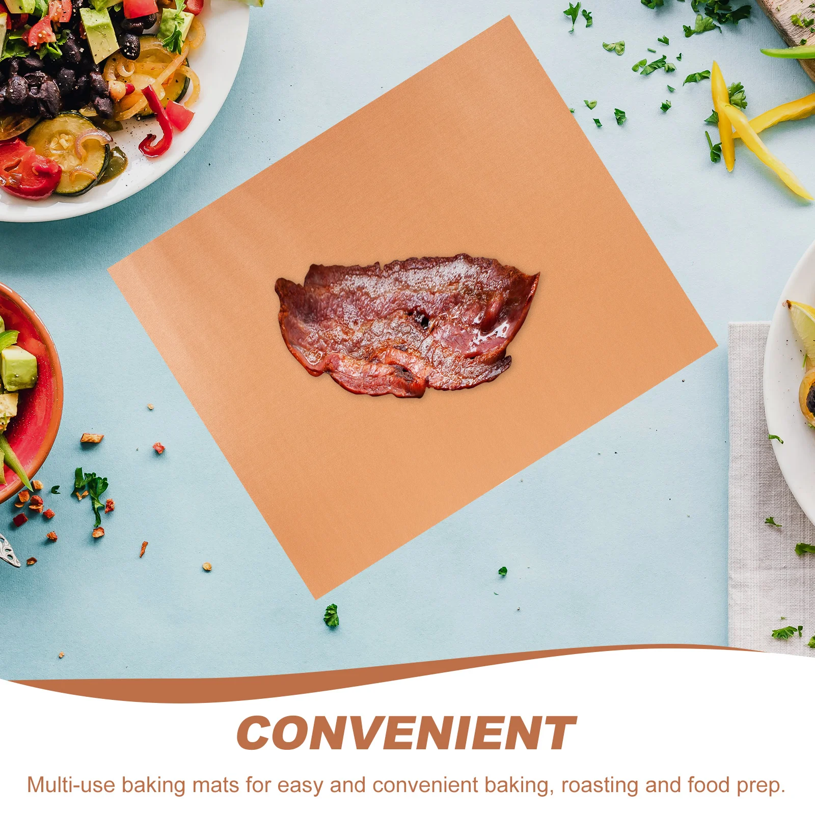 

4pcs Heat Resistant Baking Mats Nonstick Oven Liners Reusable Cooking Sheets For Baking Roasting Bread Air Fryer Kitchen