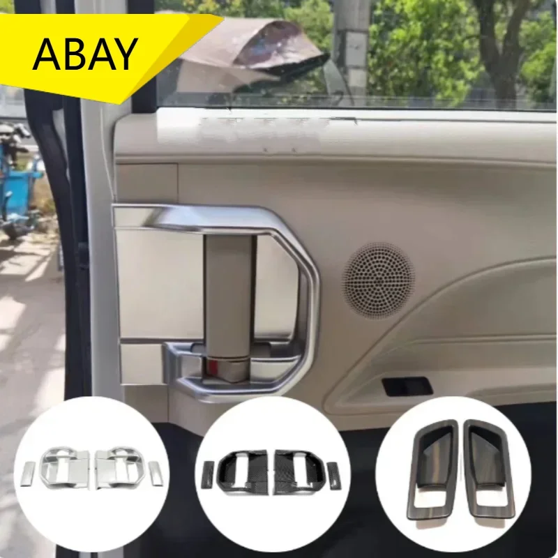 

Для Toyota Sienna 2021 2022 2023, автомобильная внутренняя передняя и задняя дверная ручка, комплект крышек, декоративная рамка, аксессуары из АБС-пластика, подлокотник
