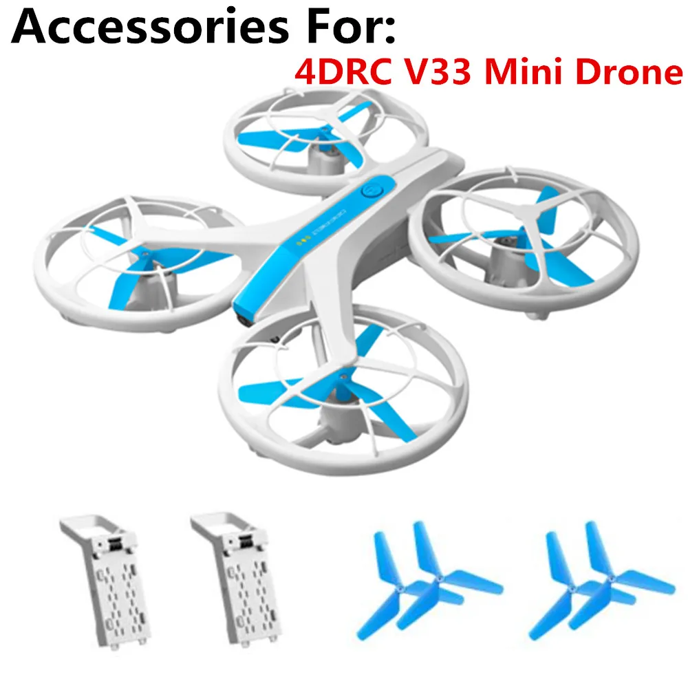 4DRC V33 Mini Drone Accessories 3.7v 1200mAh Battery / Propeller Blades For  4D-V33 Drone Parts V33  Battery