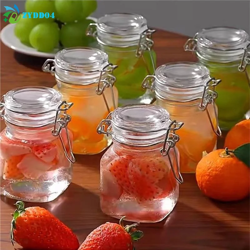 ●50/100ml Glass Bottle Sealed Jar For Kitchen Food Pickle Fr