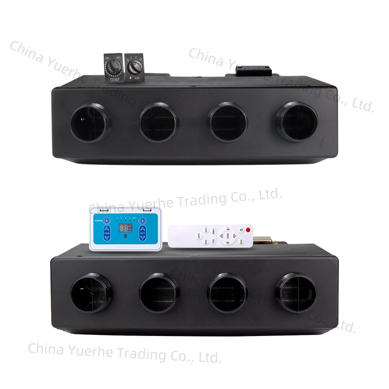 Universal 4 Hole Auto AC Evaporator Assembly Unit Air Conditioner & Heater 24V 12V for Classic Cars Truck Van Street Red Rod AC