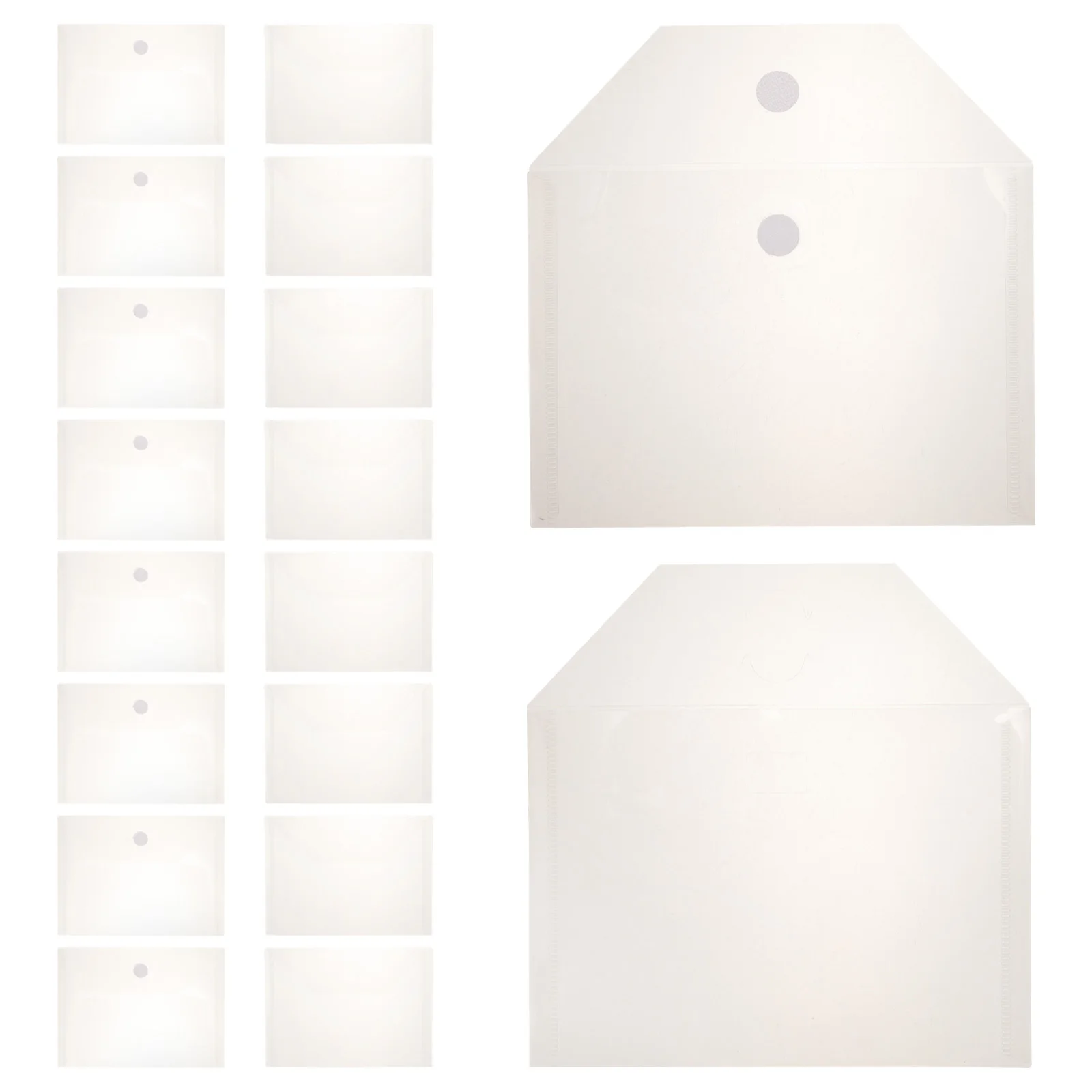 

20Pcs Document Organizer PP Material Transparent Large Capacity File Folder Convenient Document Storage Organizer Office