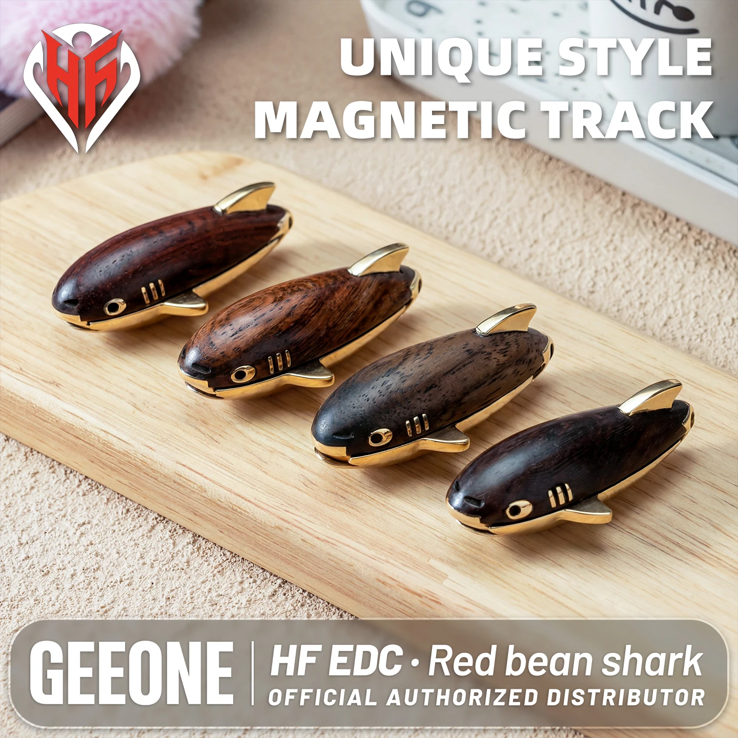 HF EDC Red bean Shark Slider New fidget slider EDC toys ADHD toys for adults