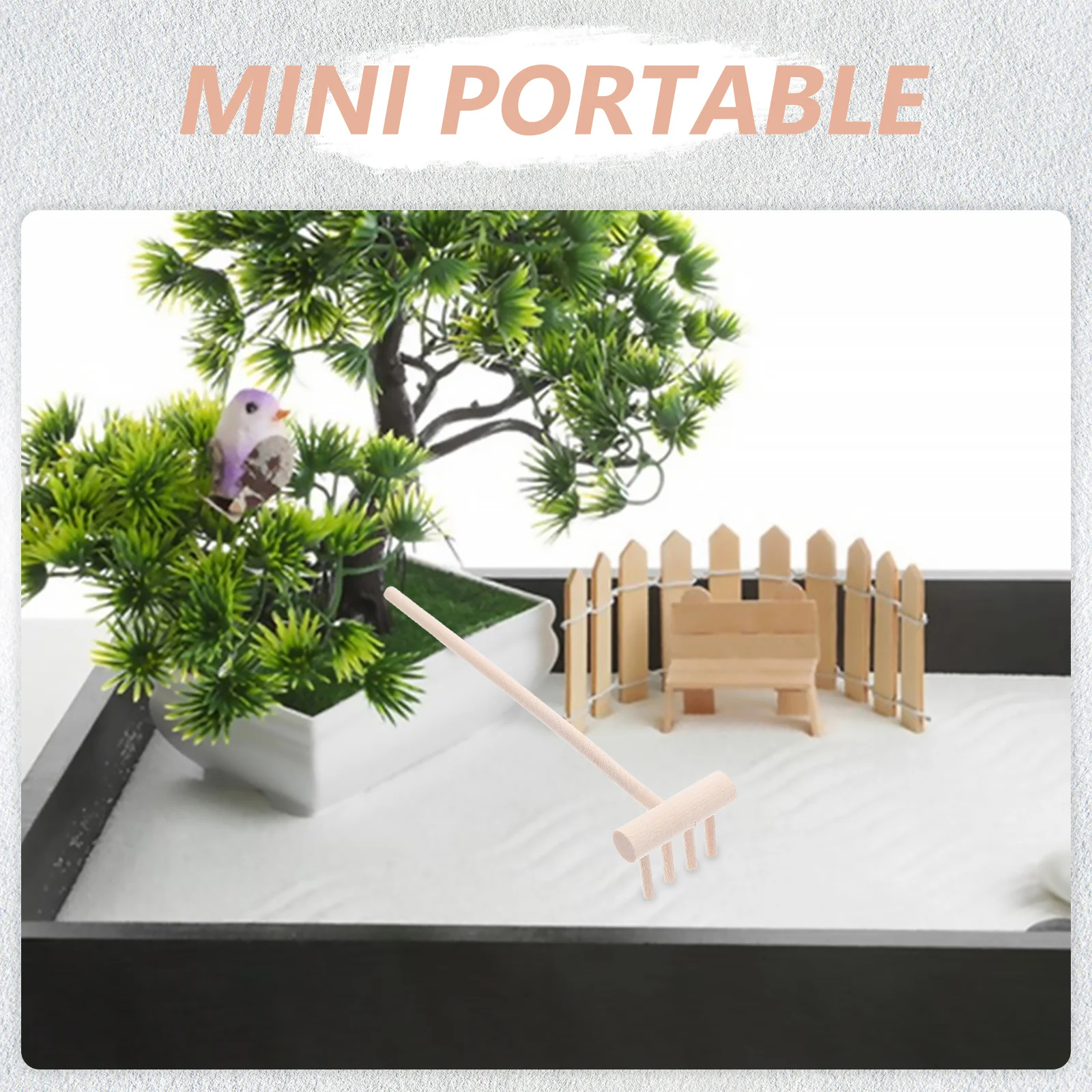 24 قطعة خشب صغير الرمال أشعل النار الصغيرة المحمولة حديقة أداة ل زن رمل بونساي شاطئ التأمل اكسسوارات الأوساخ أشعل النار للعشب #1