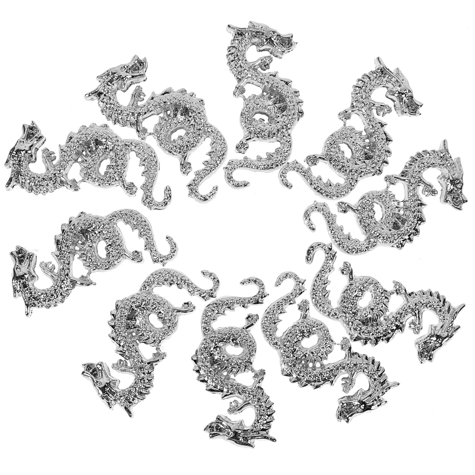 

10Pcs Nail Charms Small Size Dragon Alloy Metal Manicure Decorations DIY Nail Art Supplies for Birthday Christmas Party