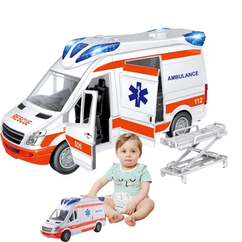 

Ambulance Musical Toy With Sound And Lights City Rescue Vehicle Play Ambulance Toy Play Ambulance Toy With Stretcher Ambulance