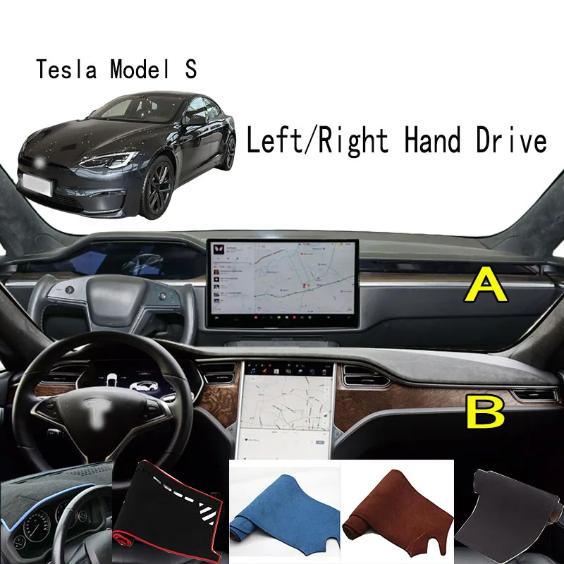 

For Tesla Model S Accessories Dashboard Cover Instrument Panel Dash Mat Dashmat Protective Pad
