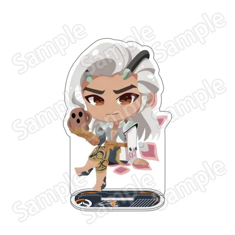 10cm Overwatch 2 Acrylic Stand Figures Zenyatta , McCree & D.Va Game Collectible Merchandise Decoration Fan Gift key chain view 5