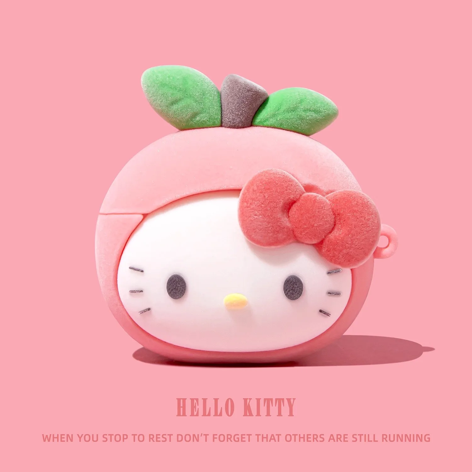 Für Airpods Pro 2 Pro 3 1 2 3 4 Pro 3D kawaii süße schöne Pfirsich Plüsch Silikon Kopfhörer Fall Abdeckung