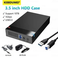 Caja HDD de 3,5 pulgadas SATA a USB 3,0, lector de disco duro externo para HDD Box, HDD externo, carcasa de alta velocidad para PC Lapop