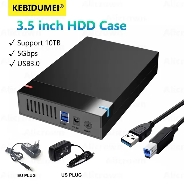 Obudowa na dysk twardy 3,5 cala SATA na USB 3.0 Zewnętrzny czytnik dysków twardych do obudowy HDD Obudowa na zewnętrzny dysk twardy HD Obudowa o dużej prędkości do laptopa PC