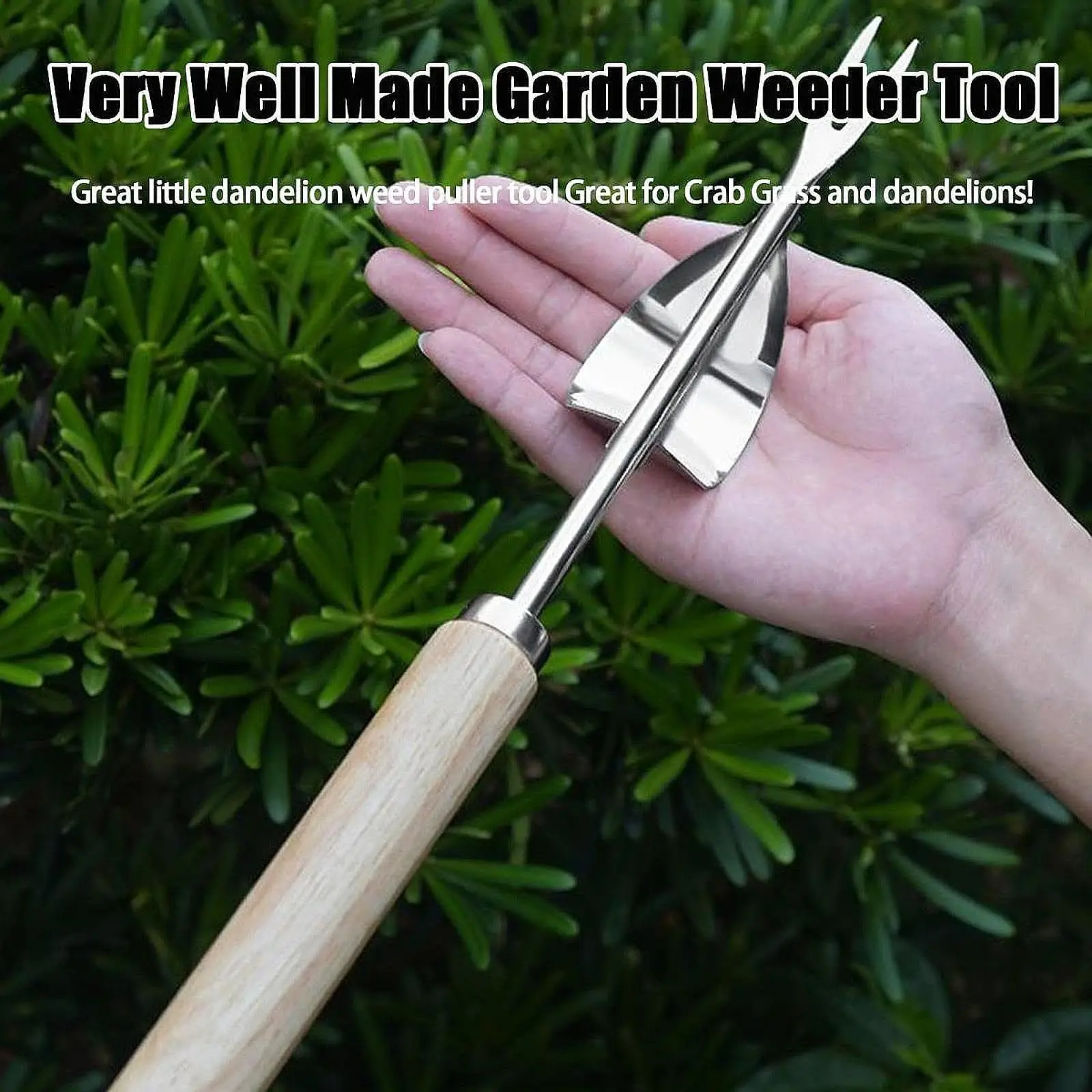 Manual Hand Weeder Weeds Puller Tool Sturdy Stainless Steel Uprooting Weeding Tool Weeds Pulling for Work Planting