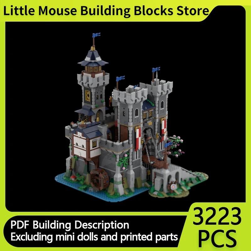 

Medieval Castle Model MOC Building Bricks Rock Brick Castle Modular Technology Gifts Holiday Assemble Children Toys Suit