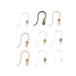 20pcs/Lot Hypoallergenic Transparent Resin Earrings Earwire For DIY Ear Hooks Jewelry Making Handmade Supplies Accessories Charm