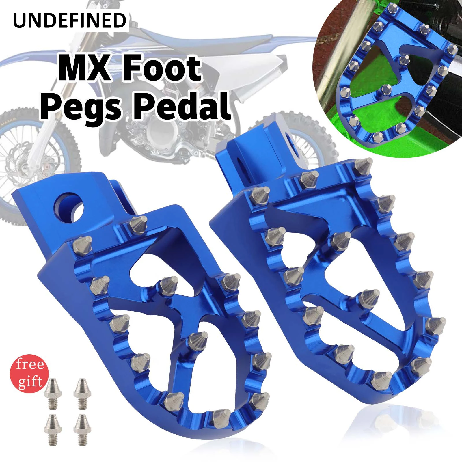 MX Foot Pegs Pedal for Yamaha YZ80 1996-2001 YZ125 YZ250 YZ500 WR500 87-1993 WR200 WR250 90-1997 TTR 125 250 2000-04 TTR90 XT250