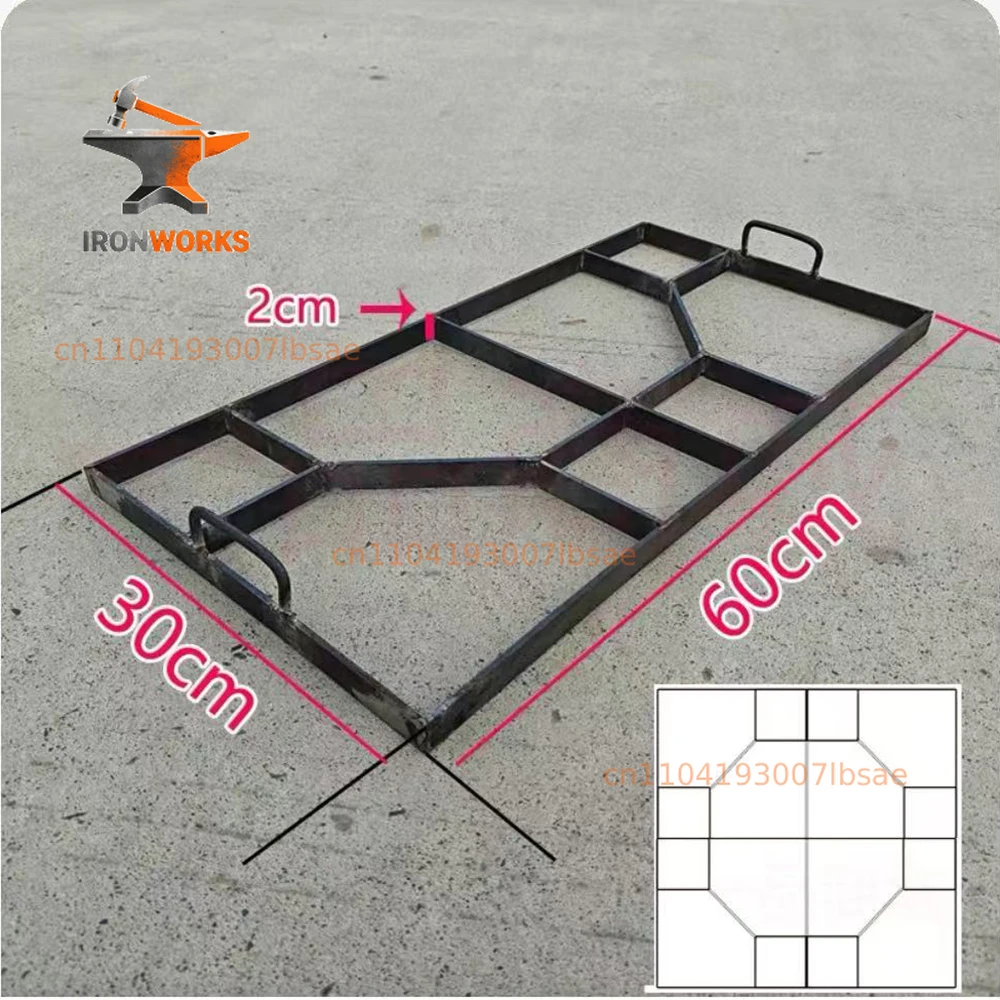 corridor cement floor stamped mold concrete anti-slip pavement construction steel material for garden squares courtyards