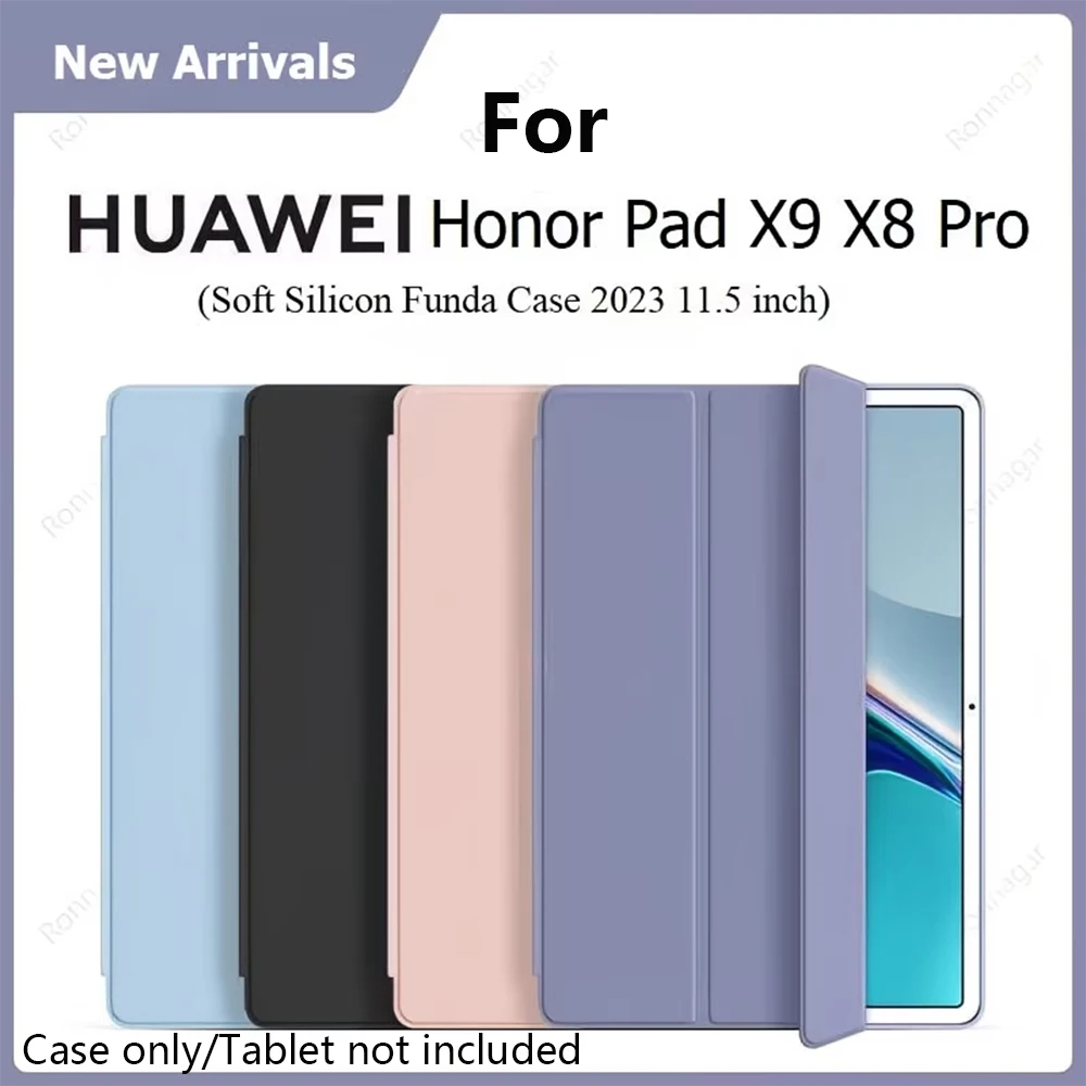

case for Honor Pad X8 Pro X9 11.5 inch, Trifold Stand Smart Cover with Soft TPU Back, Auto Wake/Sleep