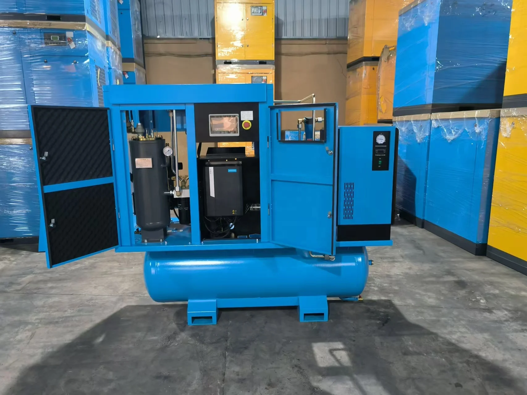 

Industrial All-in-One Rotary 15kw 22kw 20hp 30hp Screw Air Compressor 500l with Tank and Dryer for Cutting Machine