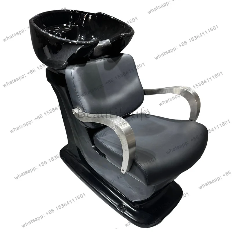 Black Classic Half-lying Thai Shampoo Barber Shop Special Flush Bed