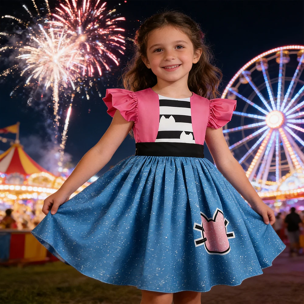 

Carnival Costume For Children Cartoon Gabby Dollhouse Cosplay Costumes Baby Girl Clothes Birthday Princess Dress Easter Outfits