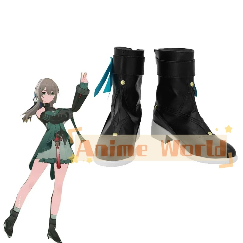 

Game Honkai Star Rail Qingque Cosplay Shoes Women High Heels Boots Costume Props Halloween Party Suits Accessory Custom Made
