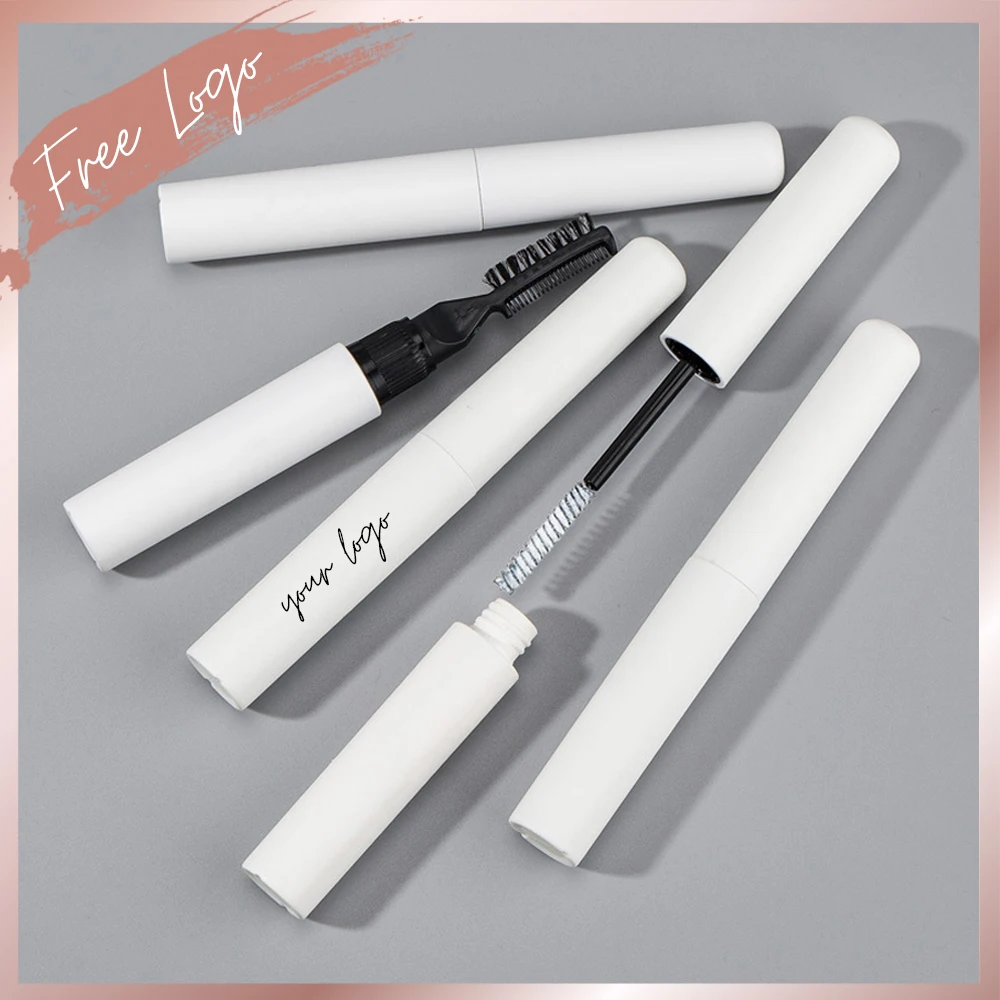 Custom Logo Brow Wax Pen Eye Brow Gel Pencil Waterproof Long Lasting Eyebrow Soap Setting Private Label Brow Styling White Pink