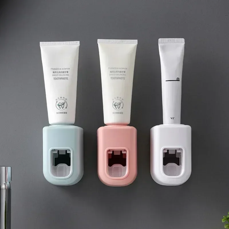 Creative Wall Mount Automatic Toothpaste Dispenser Bathroom Accessories Waterproof Lazy Toothpaste Squeezer Toothbrush Holder