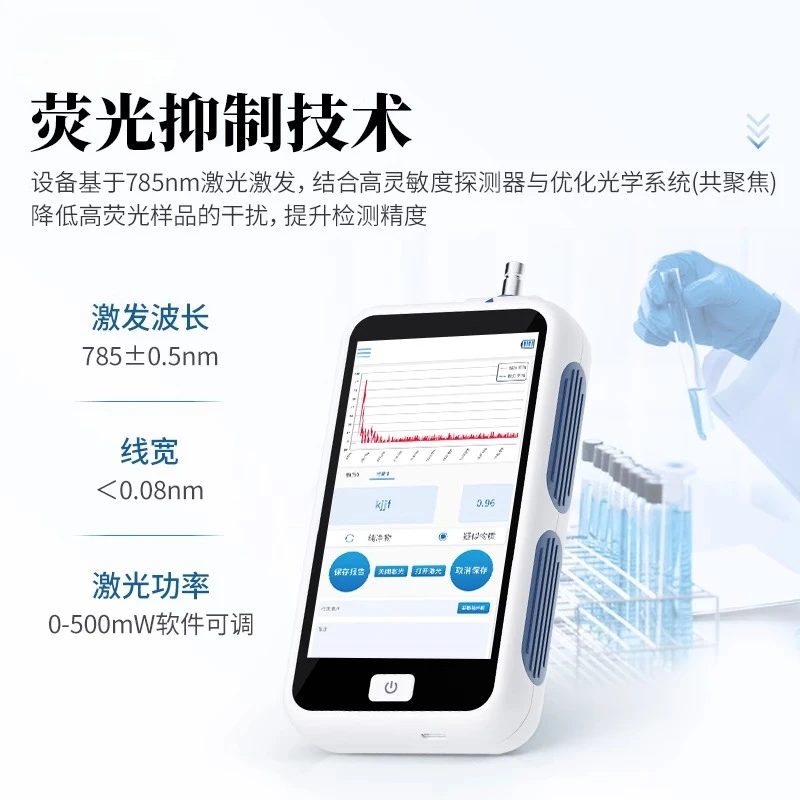يده مطياف رامان كاشف سريع مجوهرات أصالة تحديد تكوين المواد الكيميائيةHM-TLM1