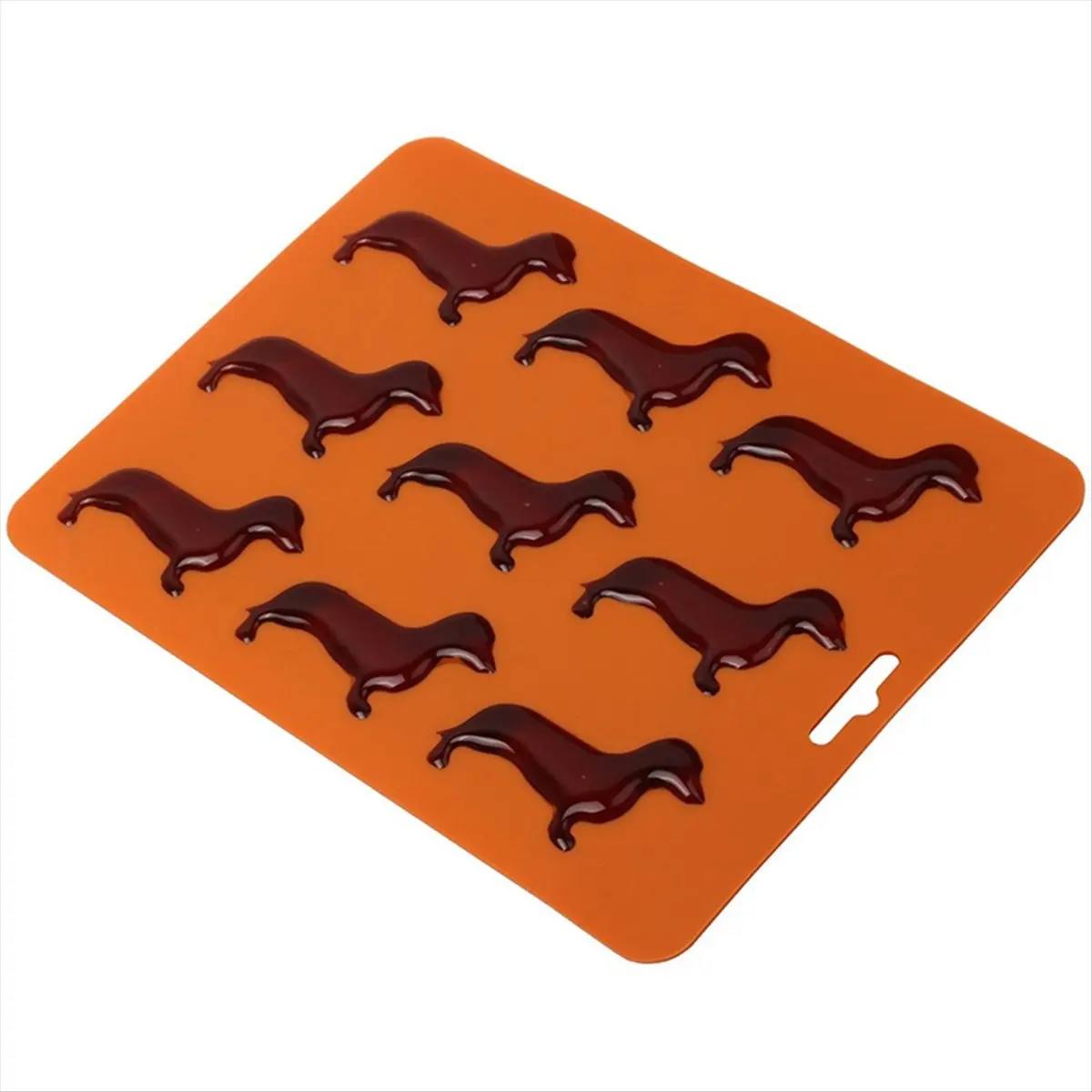 BHBL Silicone Dachshund Puppy Shaped Ice-Cube Chocolate Cookie Mold DIY Home Ice Tray,Kitchen Tools Silicone Mold,Brown